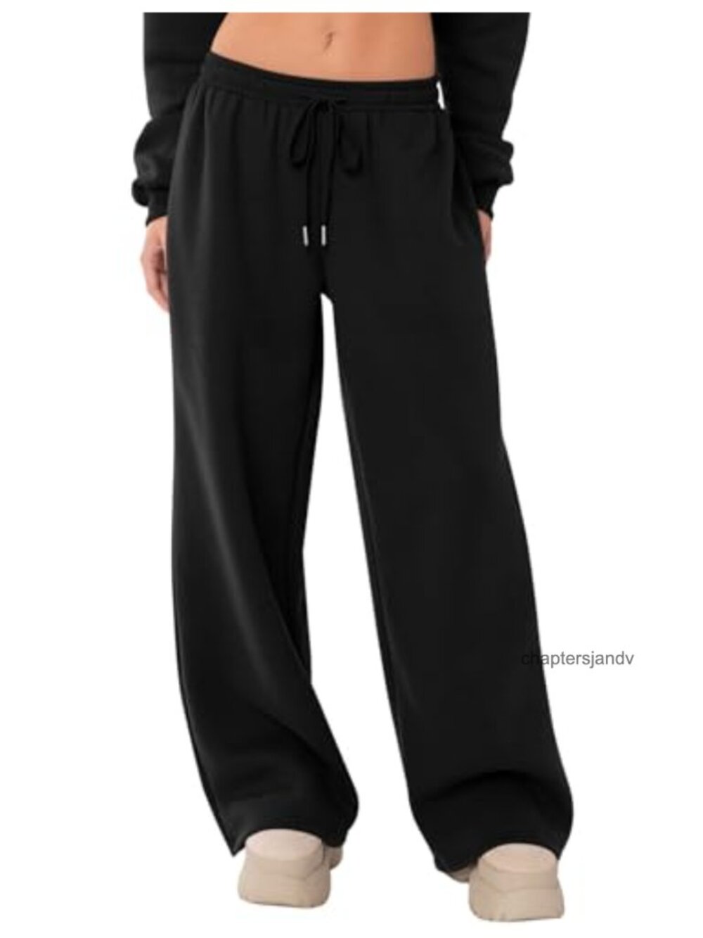 Women's Fleece Lined Wide Leg Sweatpants
